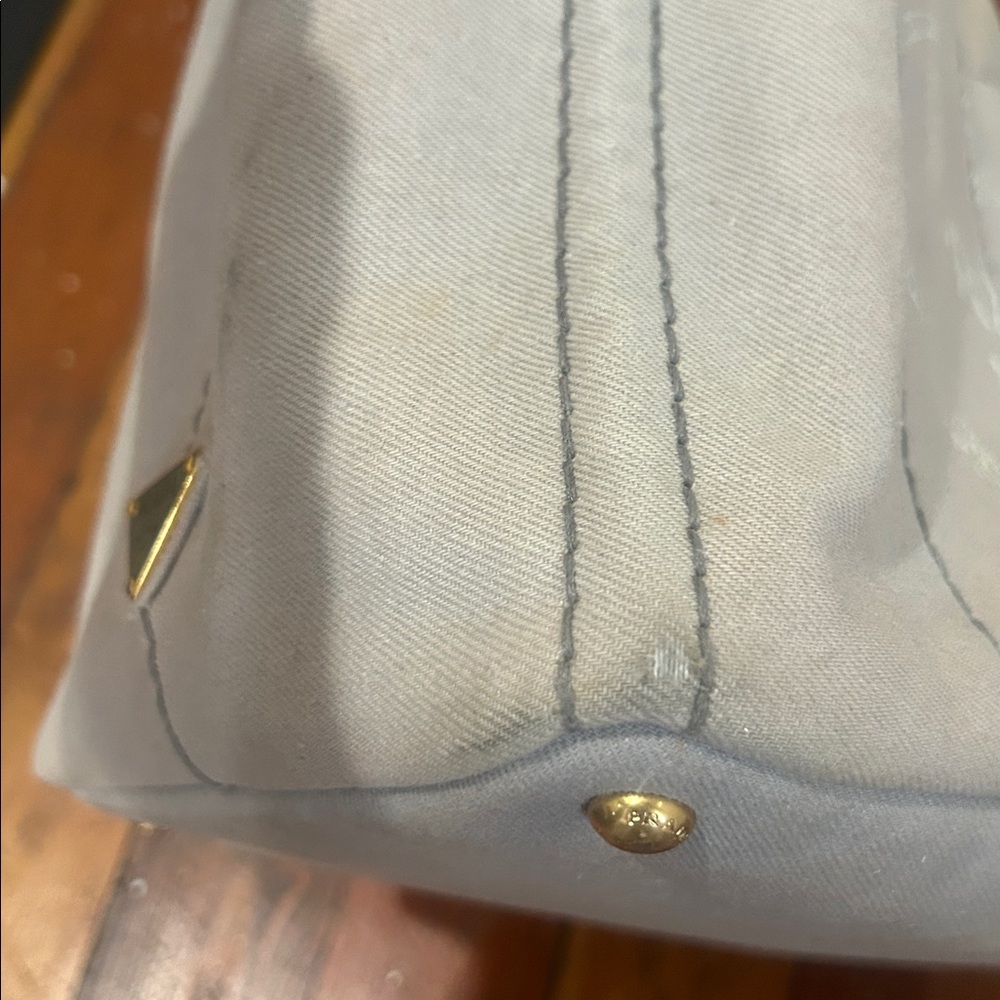 Prada Beige Canvas Tote Satchel - Picture 15 of 17